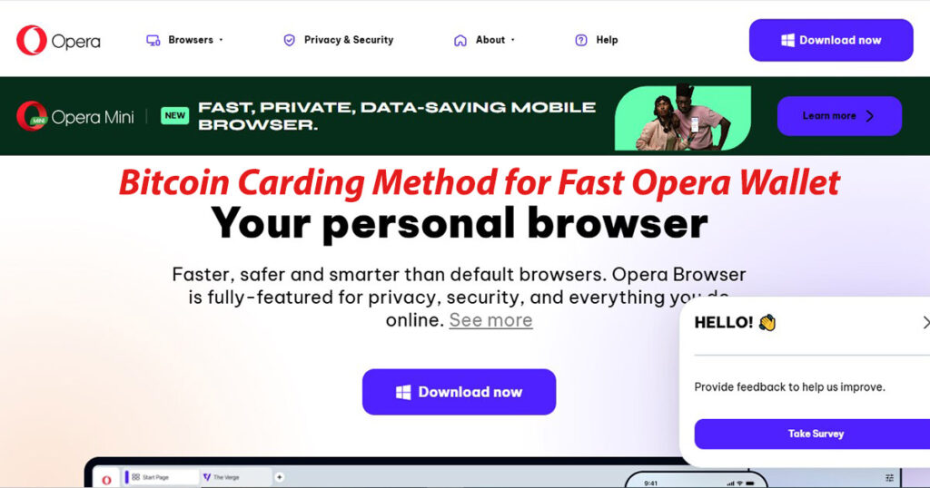 Bitcoin Carding Method for Fast Opera Wallet
