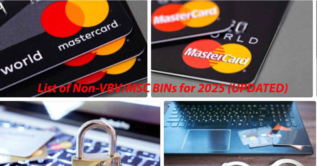 List of Non-VBV/MSC BINs for 2025 (UPDATED)